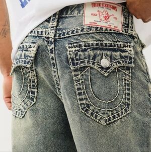 True Religion Men's Distressed Jean 38